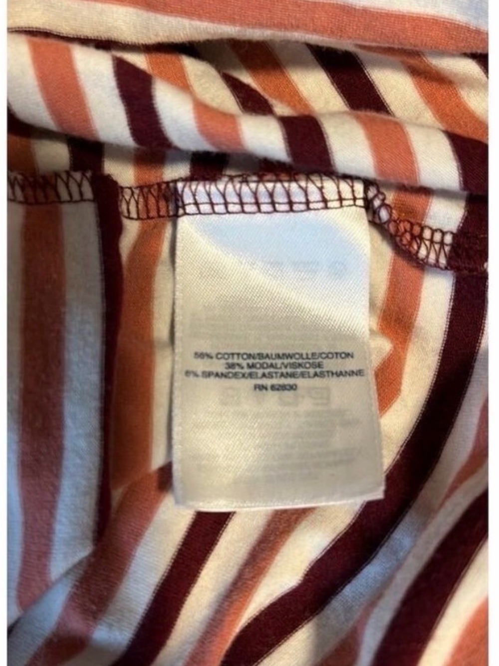 Lands' End Sleeveless Striped Mock Neck Tank women’s XS fall colors - Picture 5 of 5